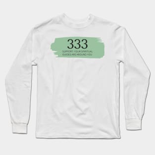 333 Angel Number green Long Sleeve T-Shirt